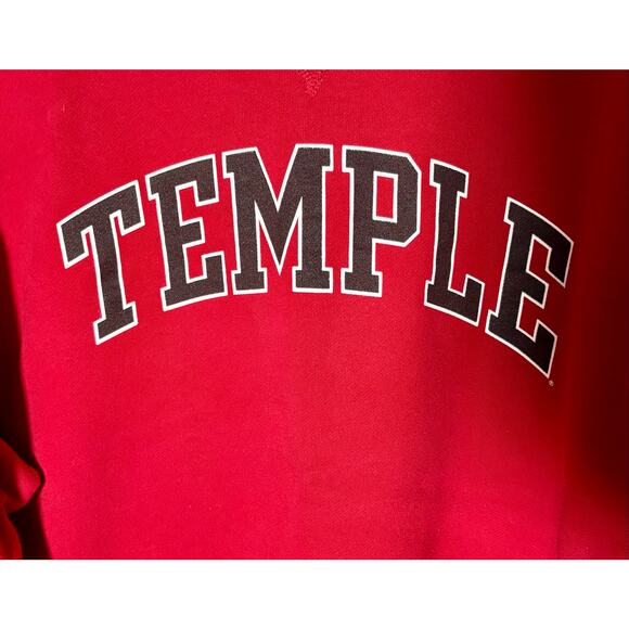 Vintage Temple Owls NCAA Red Crewneck Sweatshirt Sz M - Picture 3 of 8